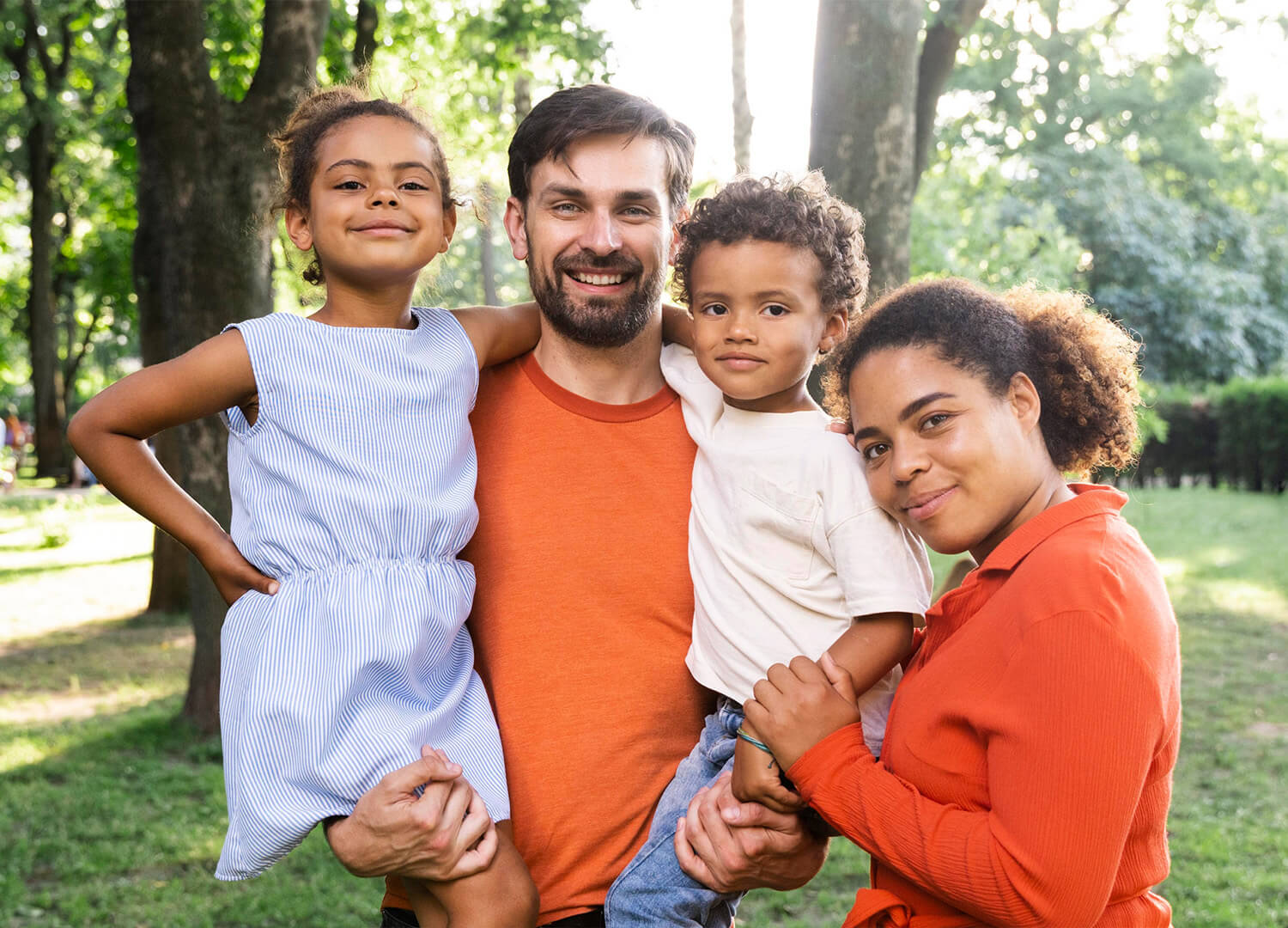 family standing together