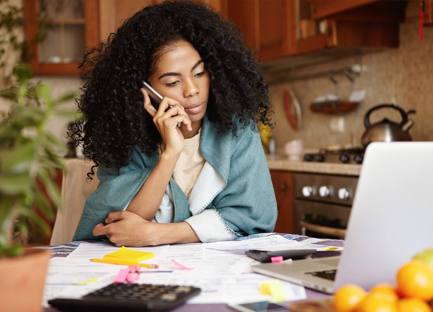 woman calling